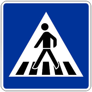 znak, znak przej�cie dla pieszych