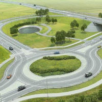 zjazd z autostrady a4 w pod��u wizualizacja