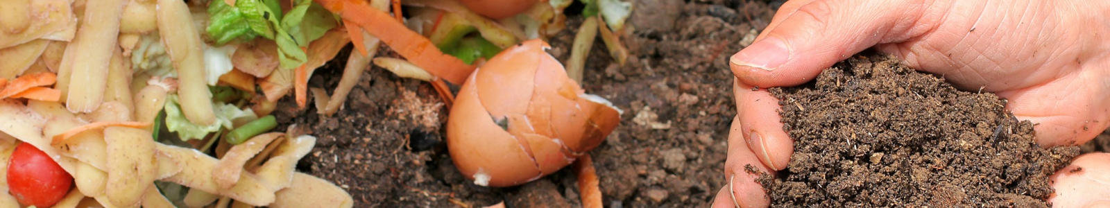 kompostownik, odpadki bio, odpadki z kuchni, odpadki z owoc�w, odpadki z warzyw, ziemia, ziemia z kompostu, ziemia kompostowa, kompostownik, d�onie, palce